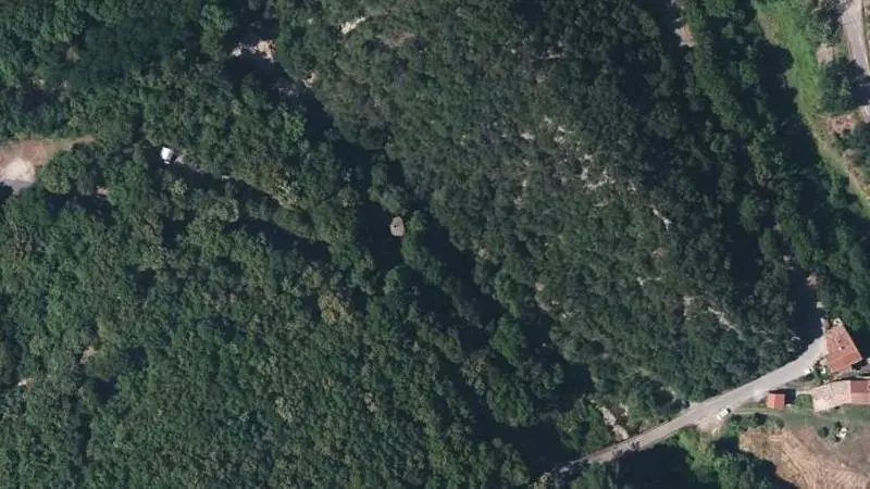 Vue aérienne : Baignade du plan d'eau du Moulin