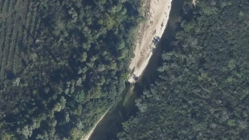 Vue aérienne : Plage de la Loue