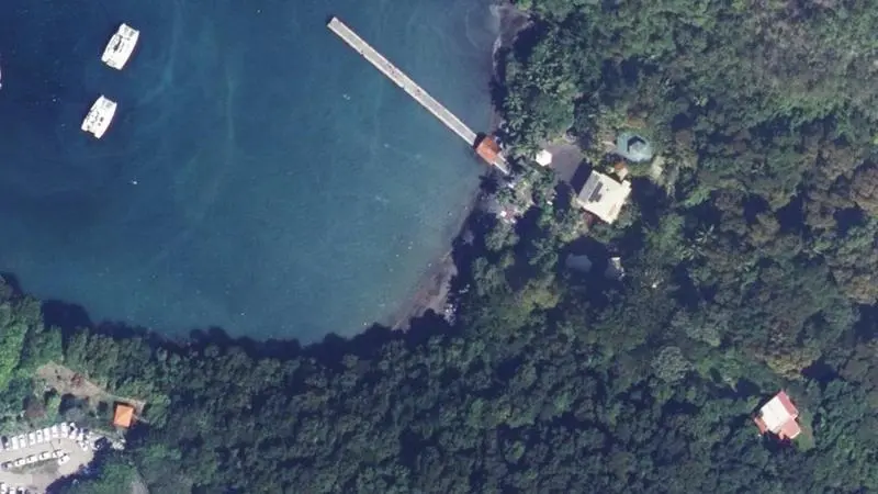 Vue aérienne : Anse Noire