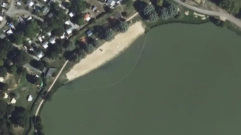 Vue aérienne : Plan d'eau de Brulon