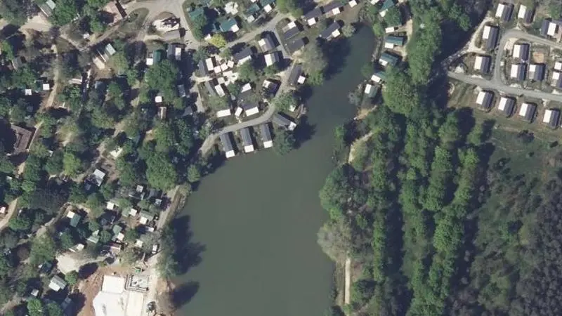 Vue aérienne : Camping le Moulinal