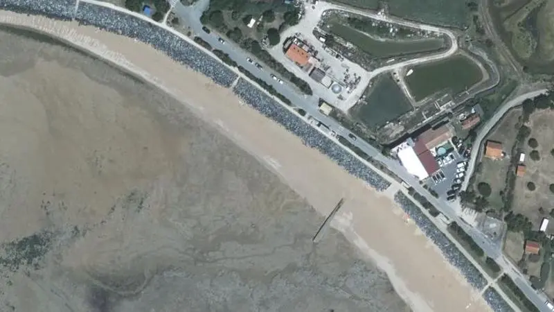 Vue aérienne : Plage de la Platerre