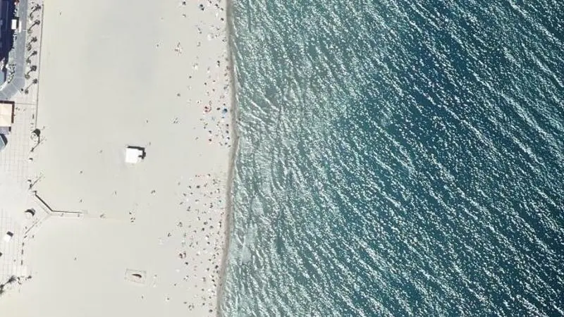 Vue aérienne : Plage Centrale