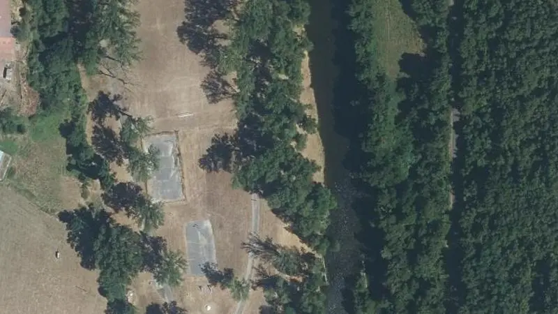 Vue aérienne : Allier Rive Gauche Camping