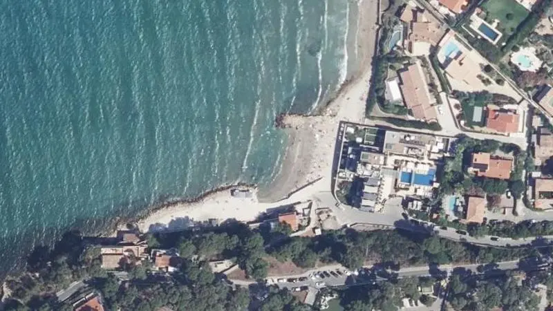 Vue aérienne : Plage la Gorguette