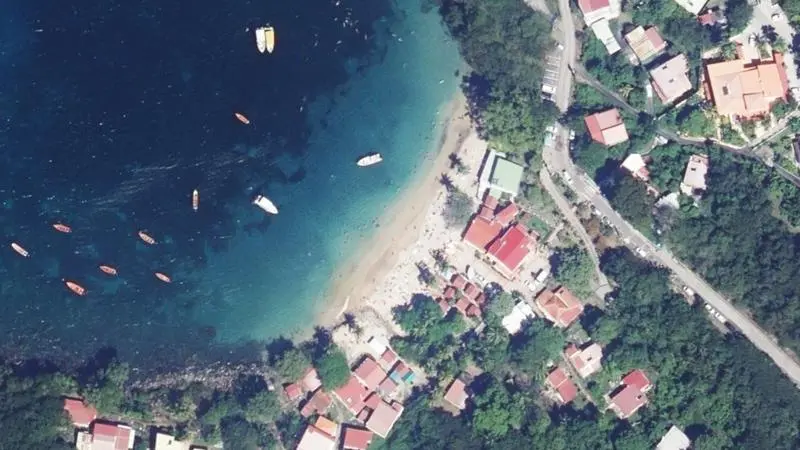 Vue aérienne : Anse Dufour