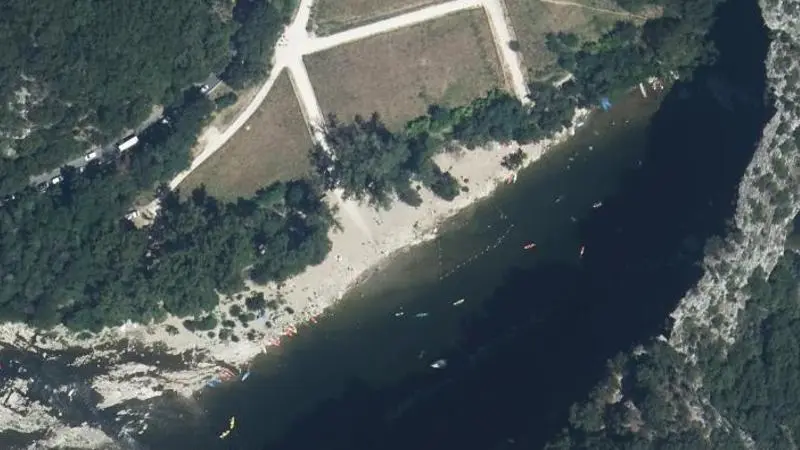Vue aérienne : L'Ardeche Amont Pont d'Arc