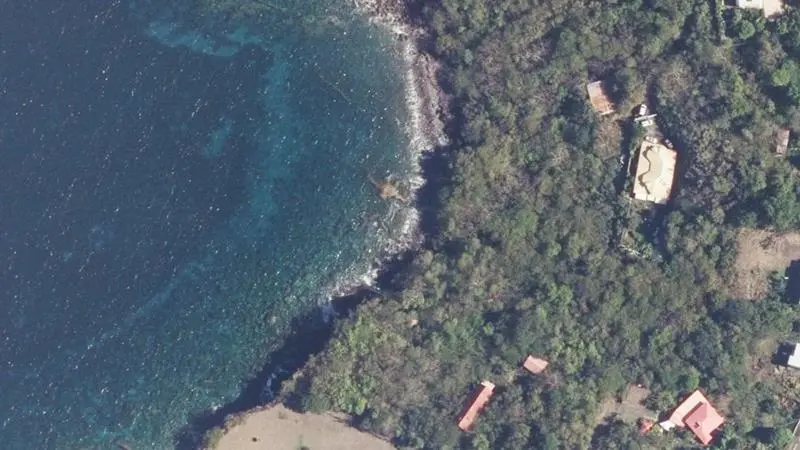 Vue aérienne : Anse Thomas