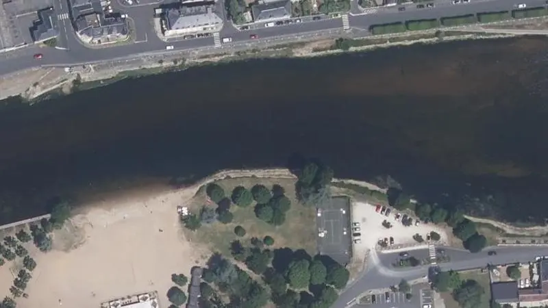 Vue aérienne : Parc-Plage Montrichard
