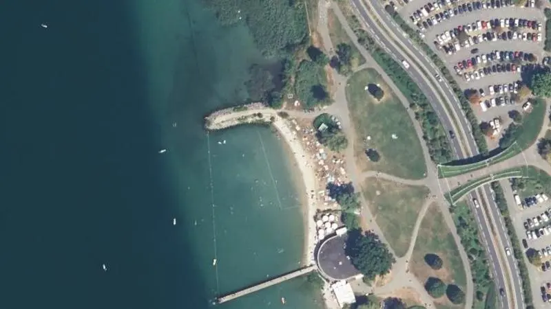 Vue aérienne : Plage du Lido