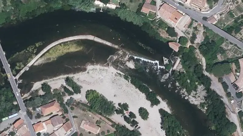 Vue aérienne : Orb-Baignade du Pont