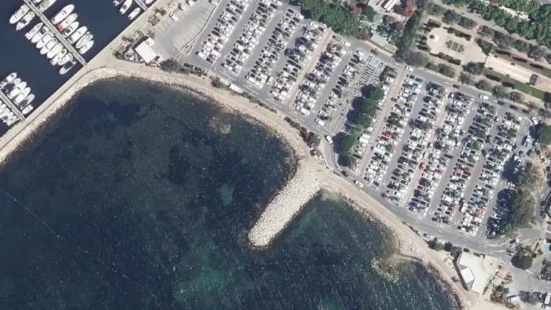 Vue aérienne : Plage Centre Ville