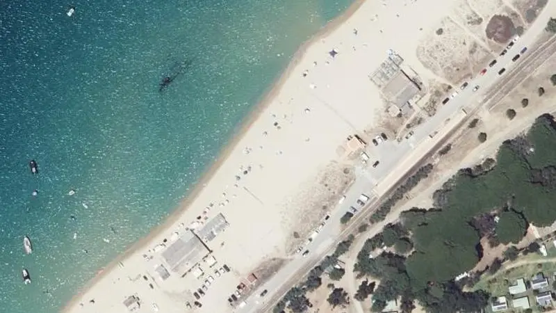 Vue aérienne : Aregno Plage