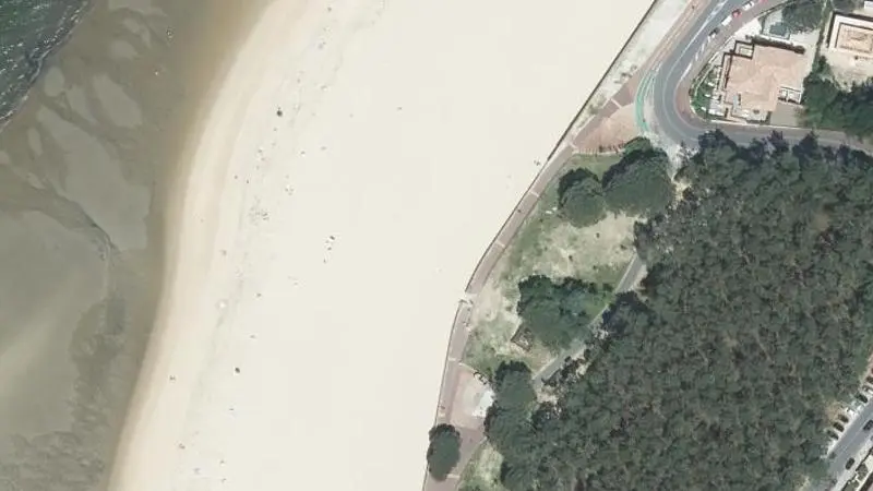 Vue aérienne : Plage Péreire
