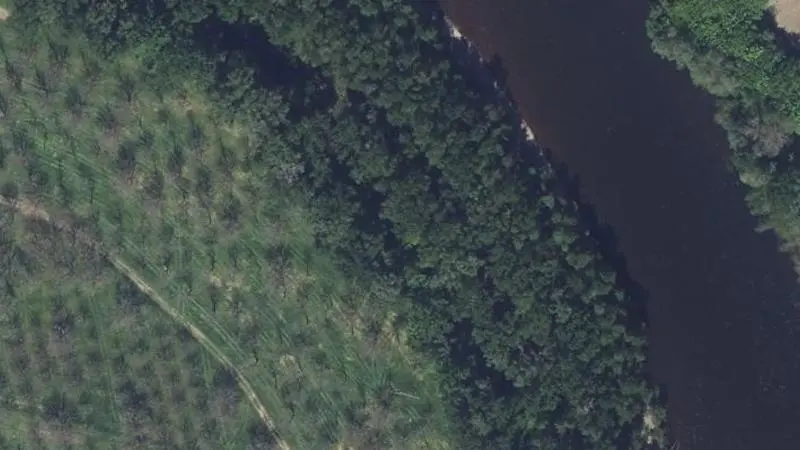 Vue aérienne : Plage de la Dordogne