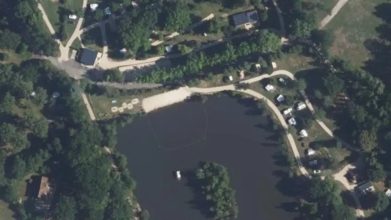 Vue aérienne : Camping l'Etang de Sologne