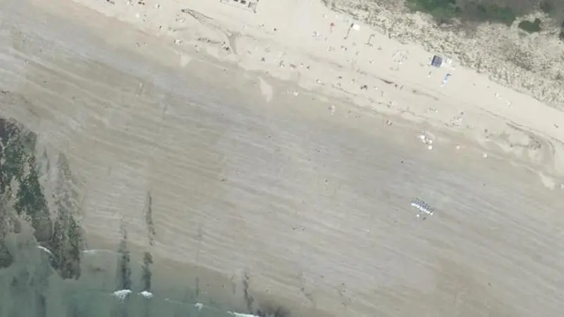 Vue aérienne : Plage des Gollandieres