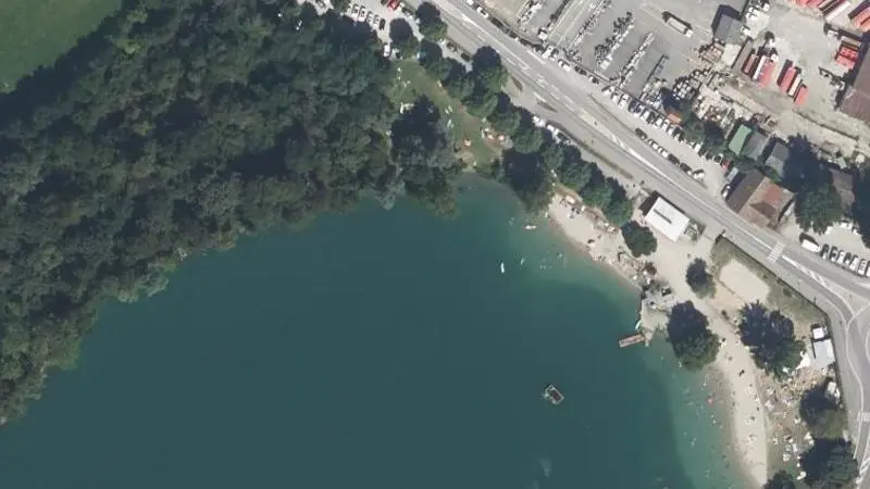 Vue aérienne : Baignade Municipale Benfeld