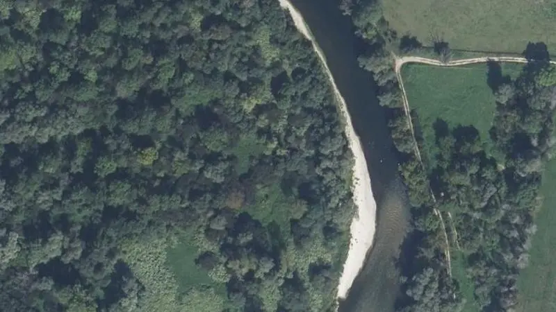 Vue aérienne : Plage de la Loue