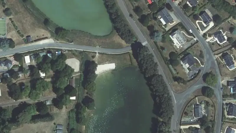 Vue aérienne : Plan d'eau de Mamers