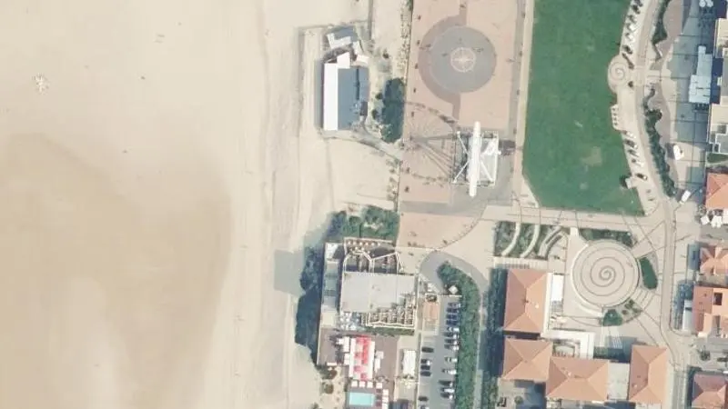 Vue aérienne : Plage Centre