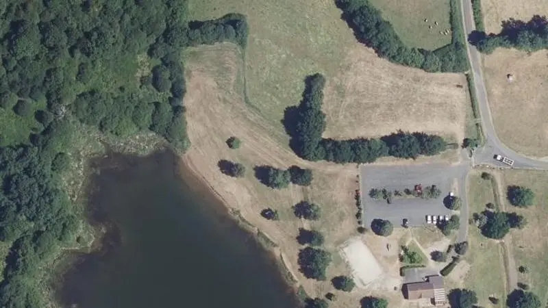 Vue aérienne : Plan d'eau d'Anschald