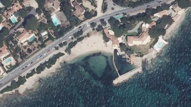 Vue aérienne : Plage des Cigales