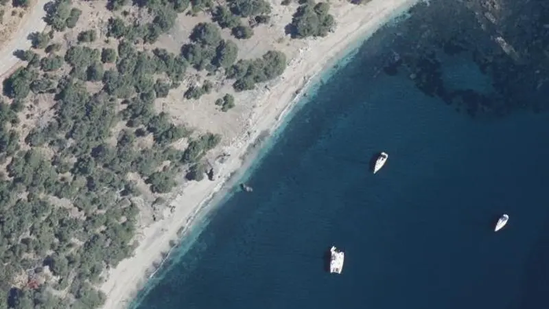 Vue aérienne : Plage du Boeuf
