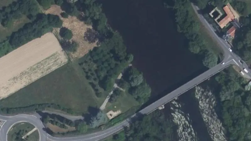 Vue aérienne : Baignade de la Vienne