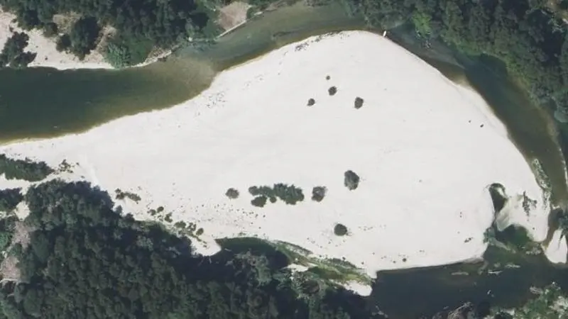 Vue aérienne : Plage du Gardon