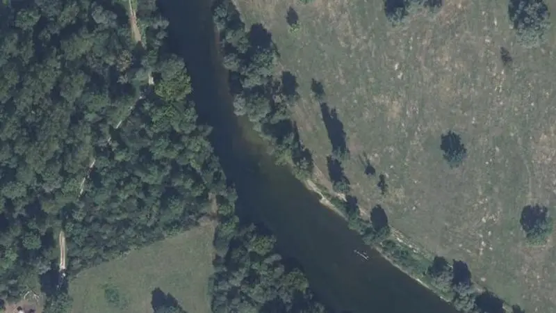 Vue aérienne : Plage de la Loue