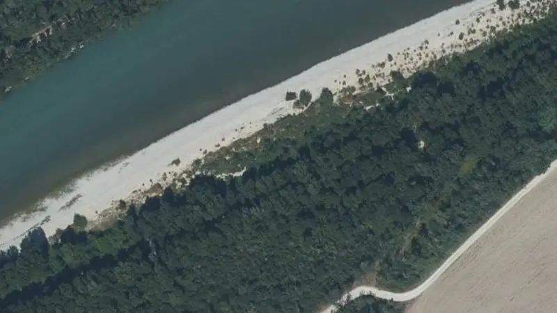 Vue aérienne : Plage du Rhône