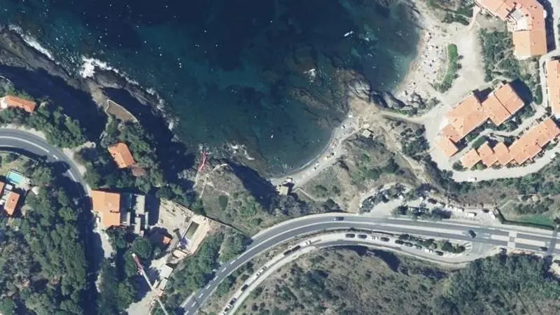 Vue aérienne : Plage des Batteries