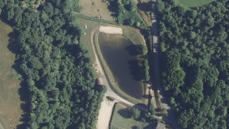 Vue aérienne : Plan d'eau de Chabreloche