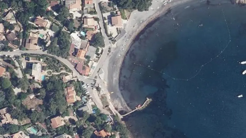 Vue aérienne : Plage de Fabregas