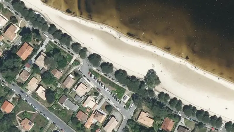 Vue aérienne : Plage de Montaut