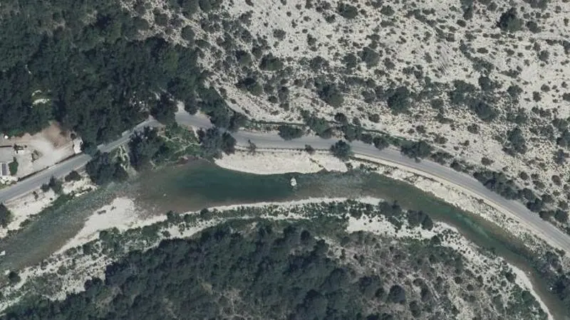 Vue aérienne : Plage du Verdon
