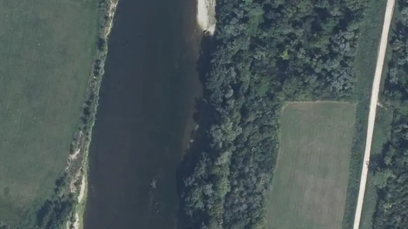 Vue aérienne : Plage du Doubs