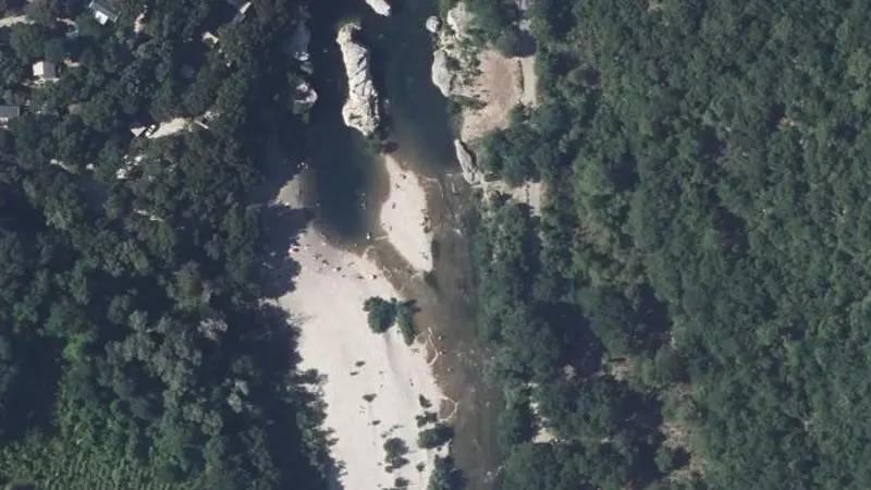Vue aérienne : La Plage du Sautadet