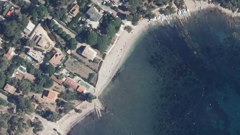 Vue aérienne : Plage de la Verne