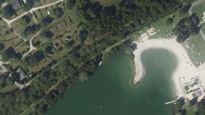 Vue aérienne : Plage de Souppes-sur-Loing