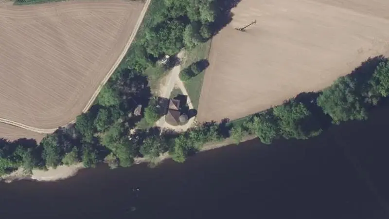 Vue aérienne : Dordogne Plage de Coux