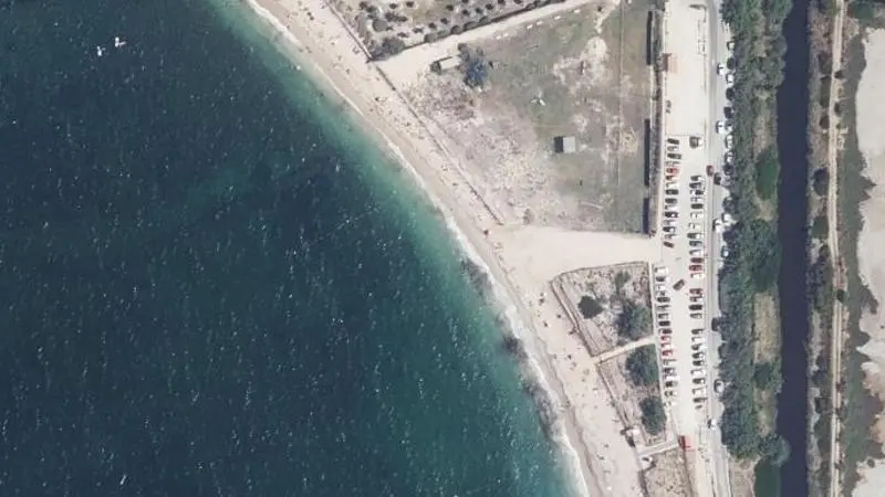 Vue aérienne : Plage l'Almanarre Nord
