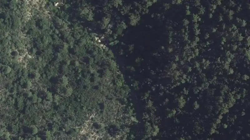 Vue aérienne : Baignade du ruisseau de Fiumicelli