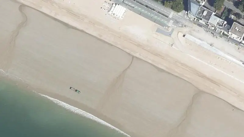 Vue aérienne : Face Av. de la Grande Dune