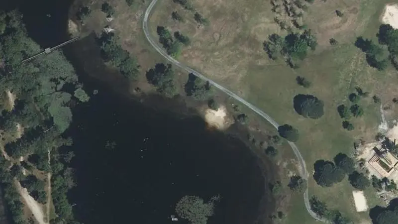 Vue aérienne : Plage du lac d'Hourtin