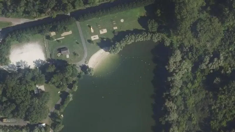 Vue aérienne : Etang Communal de Dordives