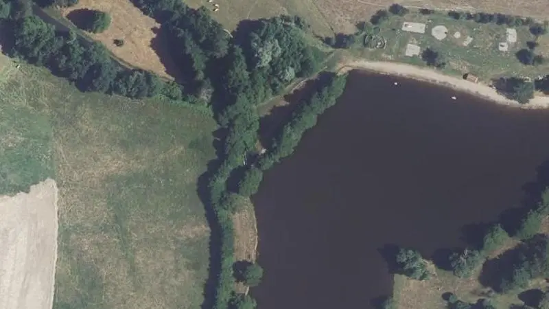 Vue aérienne : Plan d'eau de Cunlhat