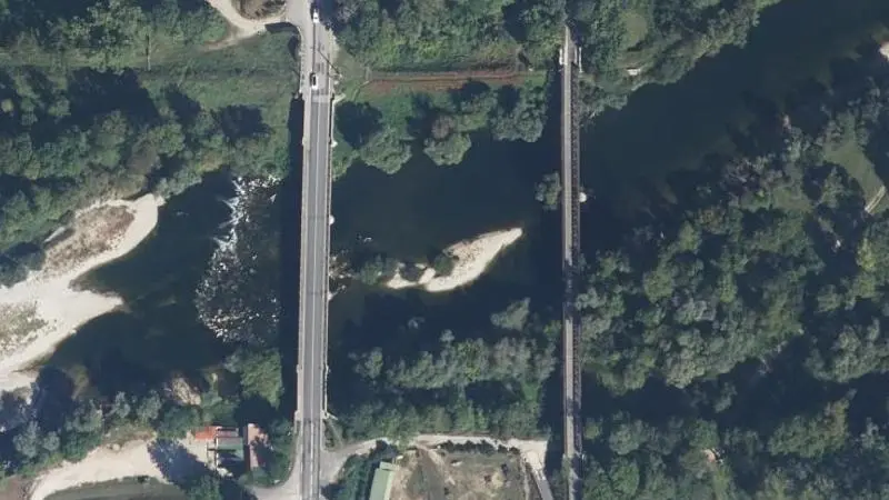 Vue aérienne : Plage de la Loue