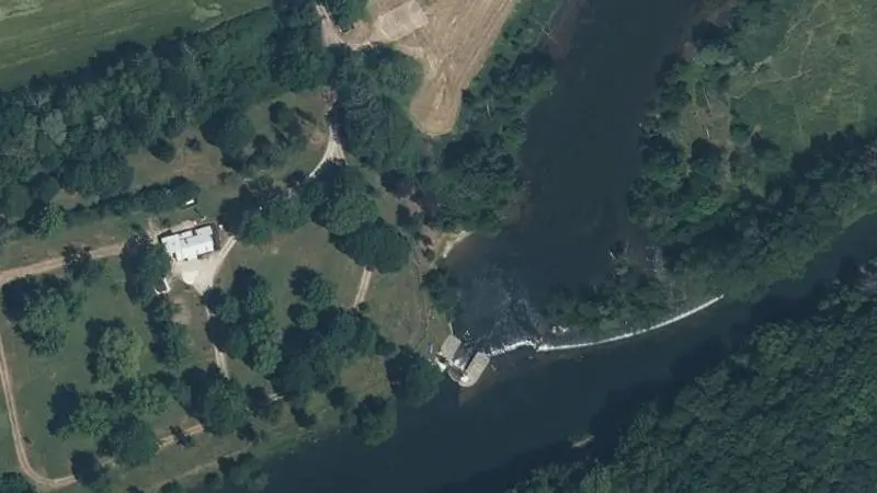 Vue aérienne : Plage de l'Yonne